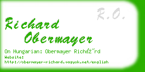 richard obermayer business card